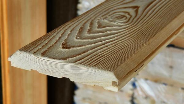 Имитация бруса из лиственницы брашированная Имитация бруса брашированная