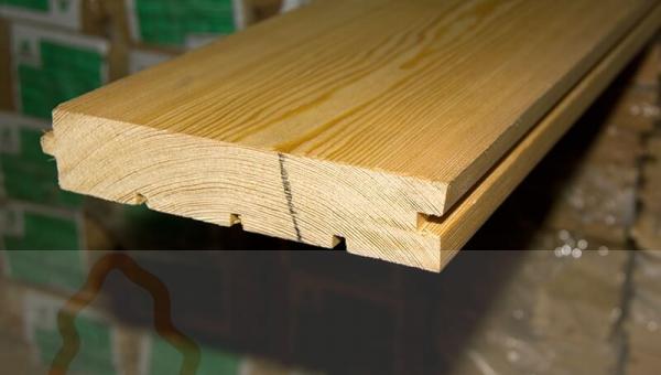 Доска пола из лиственницы толщиной 35