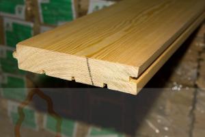 Доска пола из лиственницы толщиной 35